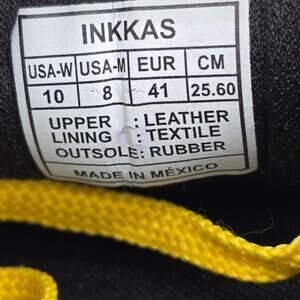 Inkkas Zocalo Shoes Womens 10 Black Multi Leather Vibrant Floral Artsy Sneakers